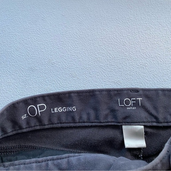 LOFT Outlet Leggings size 0 Petite Gray/Black - Picture 7 of 8